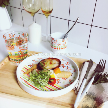 Durable Ceramic Steak Dishes Dinner Plate